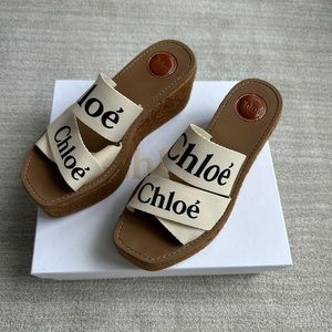 Chloe “Woody” wedge sandal.
